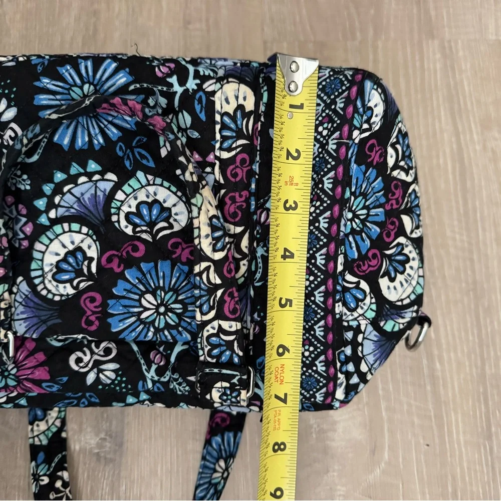 Vera Bradley Mini Duffel Bramble Print Quilted Purse Missing Long Strap - Picture 10 of 10